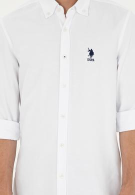 Erkek Beyaz Uzun Kollu Basic Gömlek - 50295897021