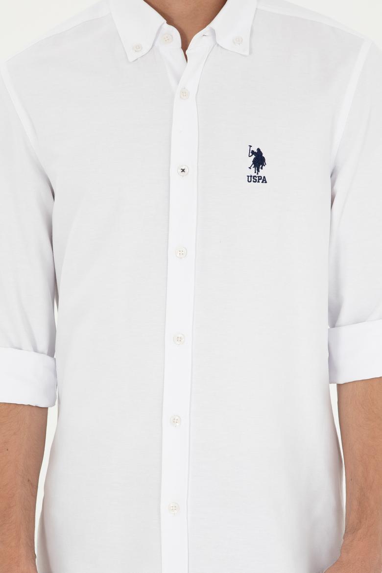 Erkek Beyaz Uzun Kollu Basic Gömlek - 50295897021