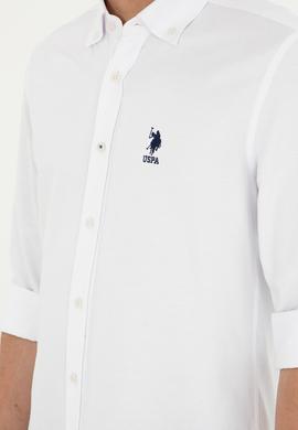 Erkek Beyaz Uzun Kollu Basic Gömlek - 50295897021