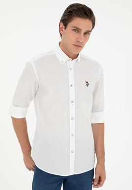 Erkek Beyaz Uzun Kollu Basic Gömlek - 50295675016