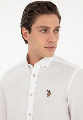 Erkek Beyaz Uzun Kollu Basic Gömlek - 50295675016