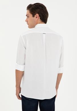 Erkek Beyaz Uzun Kollu Basic Gömlek - 50293949017