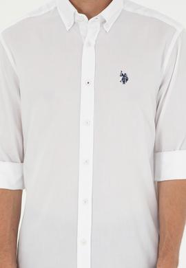 Erkek Beyaz Uzun Kollu Basic Gömlek - 50293949017