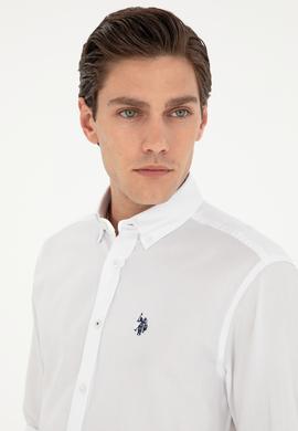 Erkek Beyaz Uzun Kollu Basic Gömlek - 50293949017