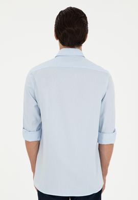 Erkek Açık Mavi Uzun Kollu Basic Gömlek - 50293948007