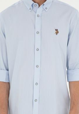 Erkek Açık Mavi Uzun Kollu Basic Gömlek - 50297320007