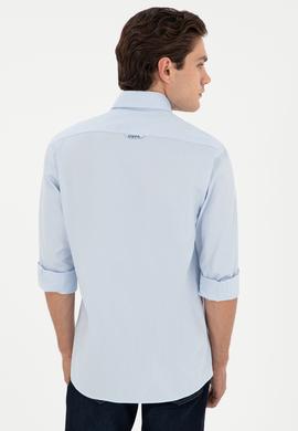 Erkek Açık Mavi Uzun Kollu Basic Gömlek - 50297320007