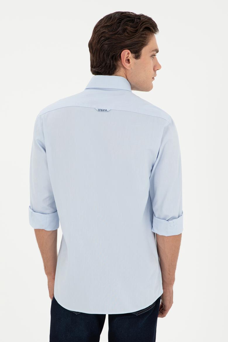 Erkek Açık Mavi Uzun Kollu Basic Gömlek - 50297320007