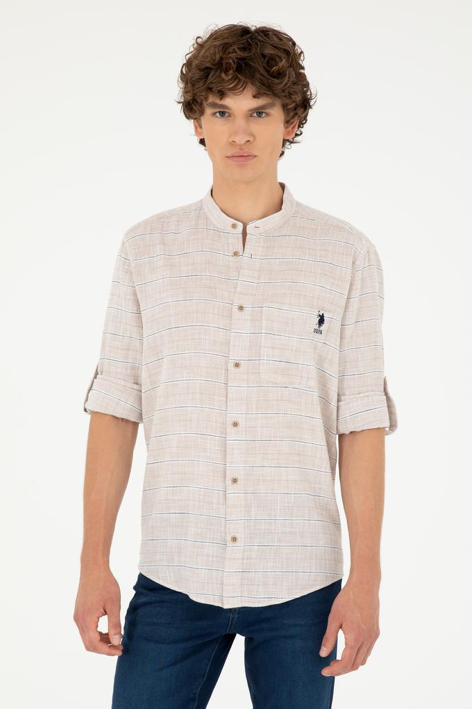 Erkek Taş Uzun Kollu Gömlek