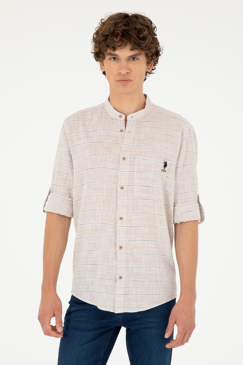 Erkek Taş Uzun Kollu Gömlek