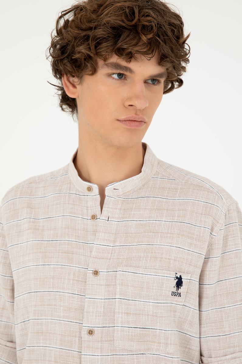 Erkek Taş Uzun Kollu Gömlek