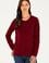 Kadın Bordo Basic Triko Hırka