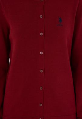 Kadın Bordo Basic Triko Hırka - 50293537015