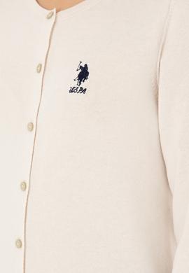 Kadın Krem Basic Triko Hırka - 50293537026