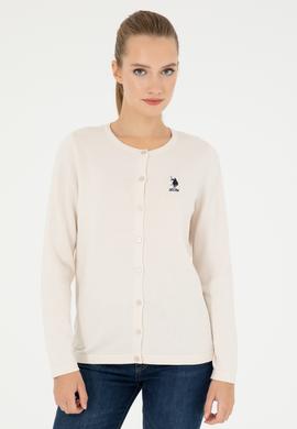 Kadın Krem Basic Triko Hırka - 50293537026