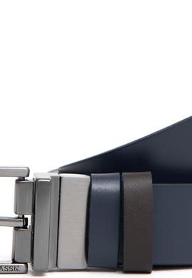 Erkek Çift Taraflı Lacivert Kemer - 50294699010
