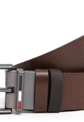 Erkek Çift Taraflı Koyu Kahverengi Kemer - 50294702036