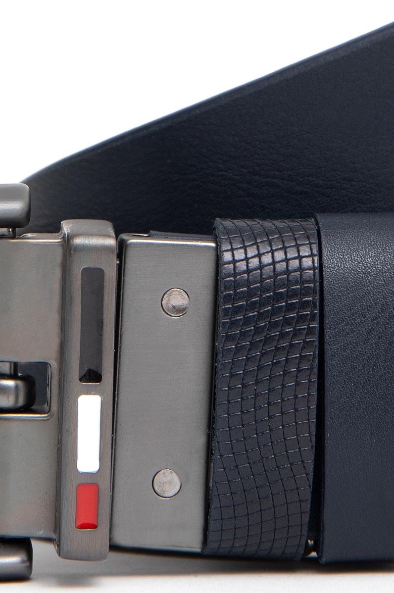 Erkek Çift Taraflı Lacivert Kemer