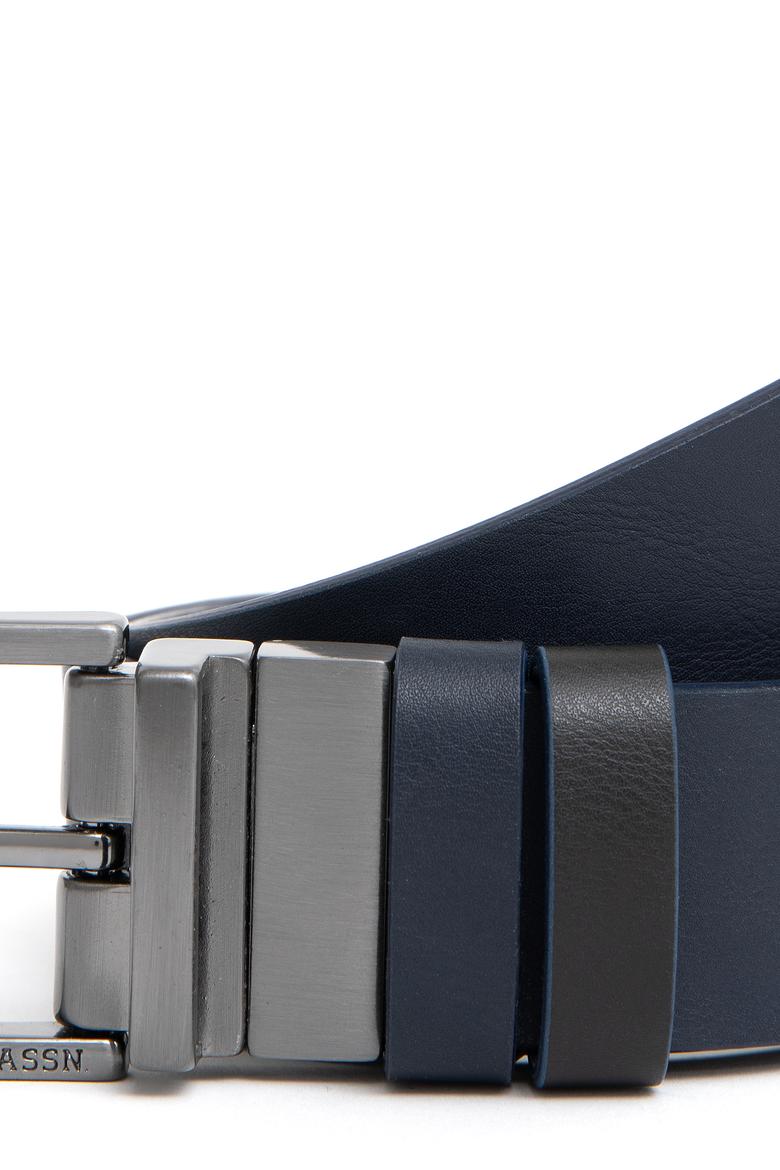 Erkek Çift Taraflı Lacivert Kemer - 50294704009
