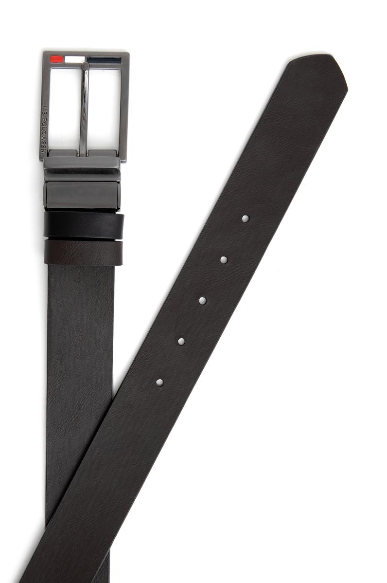 Erkek Çift Taraflı Siyah Kemer