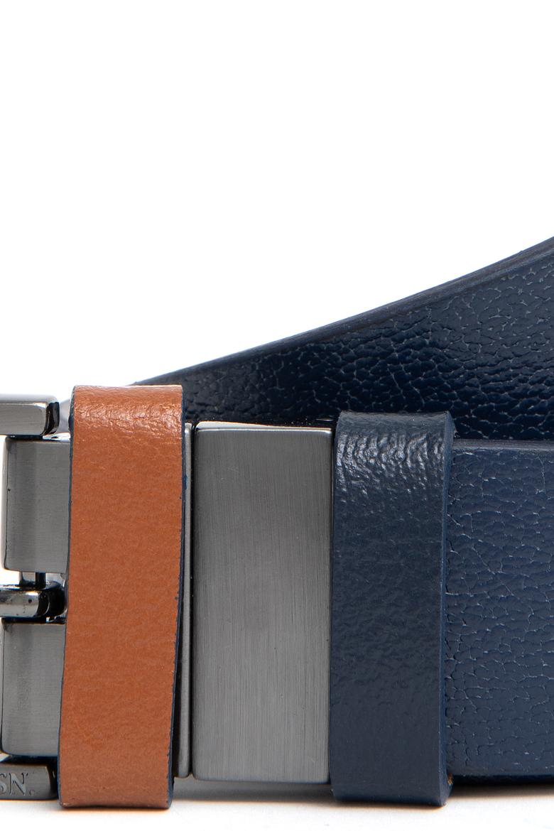 Erkek Çift Taraflı Lacivert Kemer - 50294696003