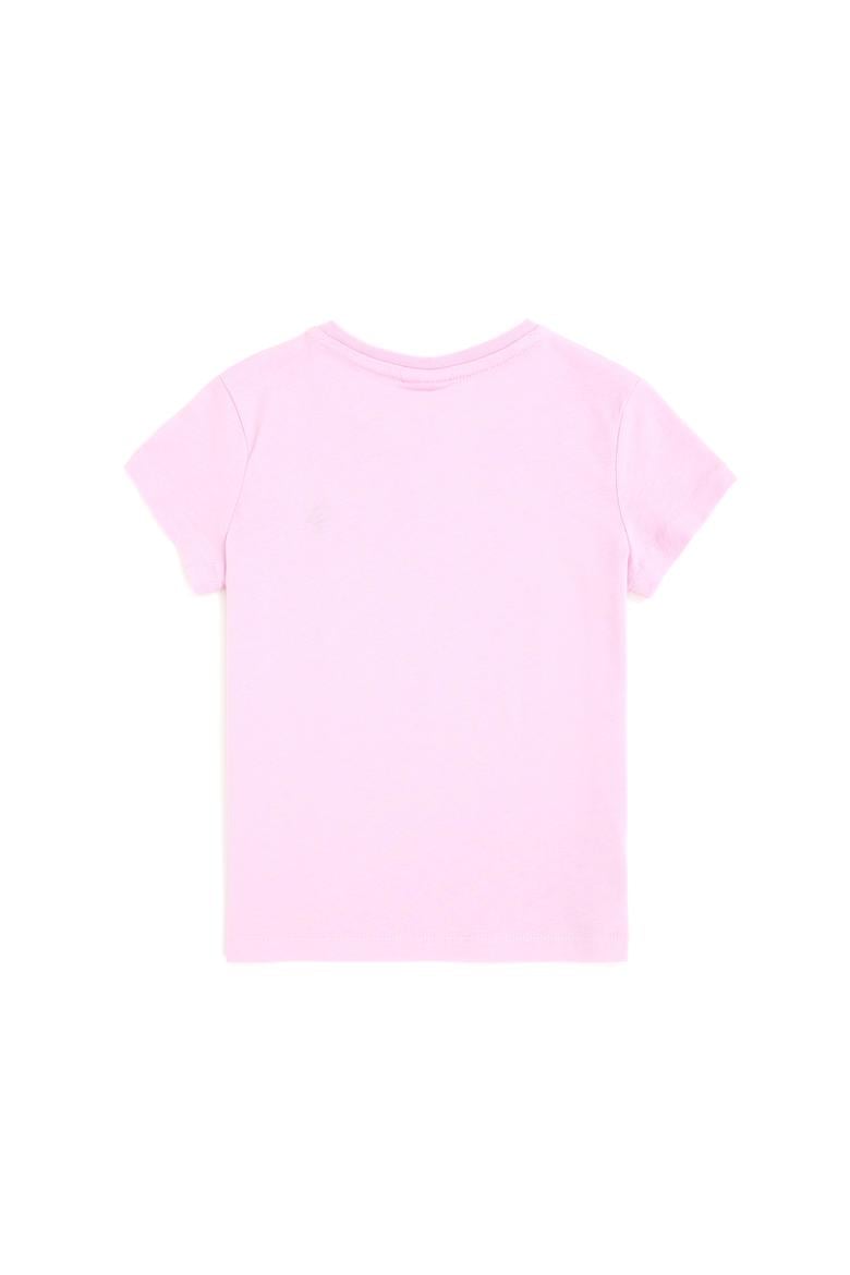 Erkek Çocuk Pembe Basic Bisiklet Yaka Tişört - 50279612098