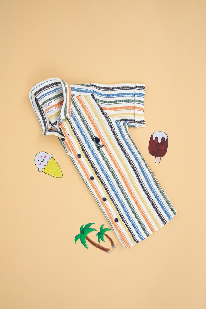 Erkek Çocuk Lacivert Kısa Kollu Gömlek