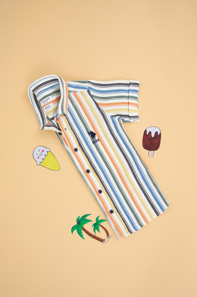 Erkek Çocuk Lacivert Kısa Kollu Gömlek