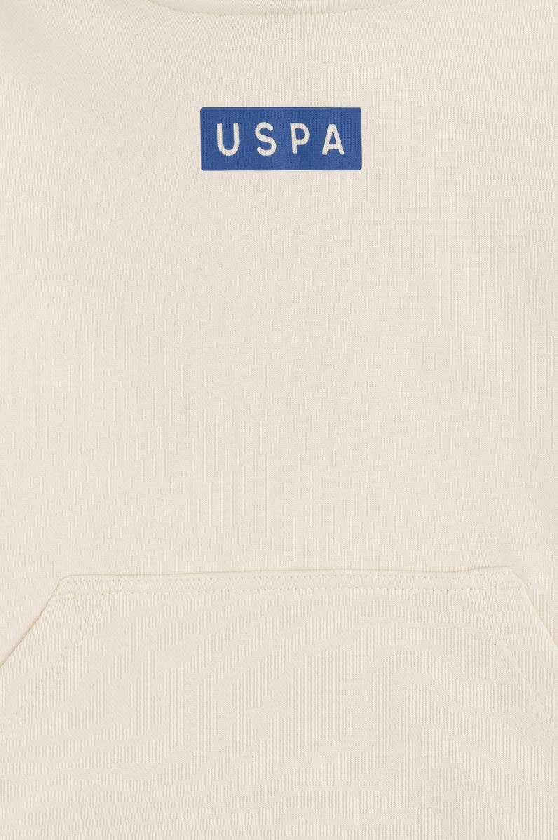 Erkek Çocuk Krem Kapüşonlu Sweatshirt