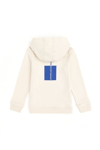 Erkek Çocuk Krem Kapüşonlu Sweatshirt