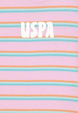 Kız Çocuk Neon Pembe Bisiklet Yaka Basic Tişört - 50294737027