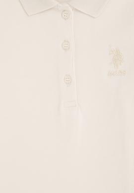 Kız Çocuk Krem Polo Yaka Basic Sweatshirt - 50296377014