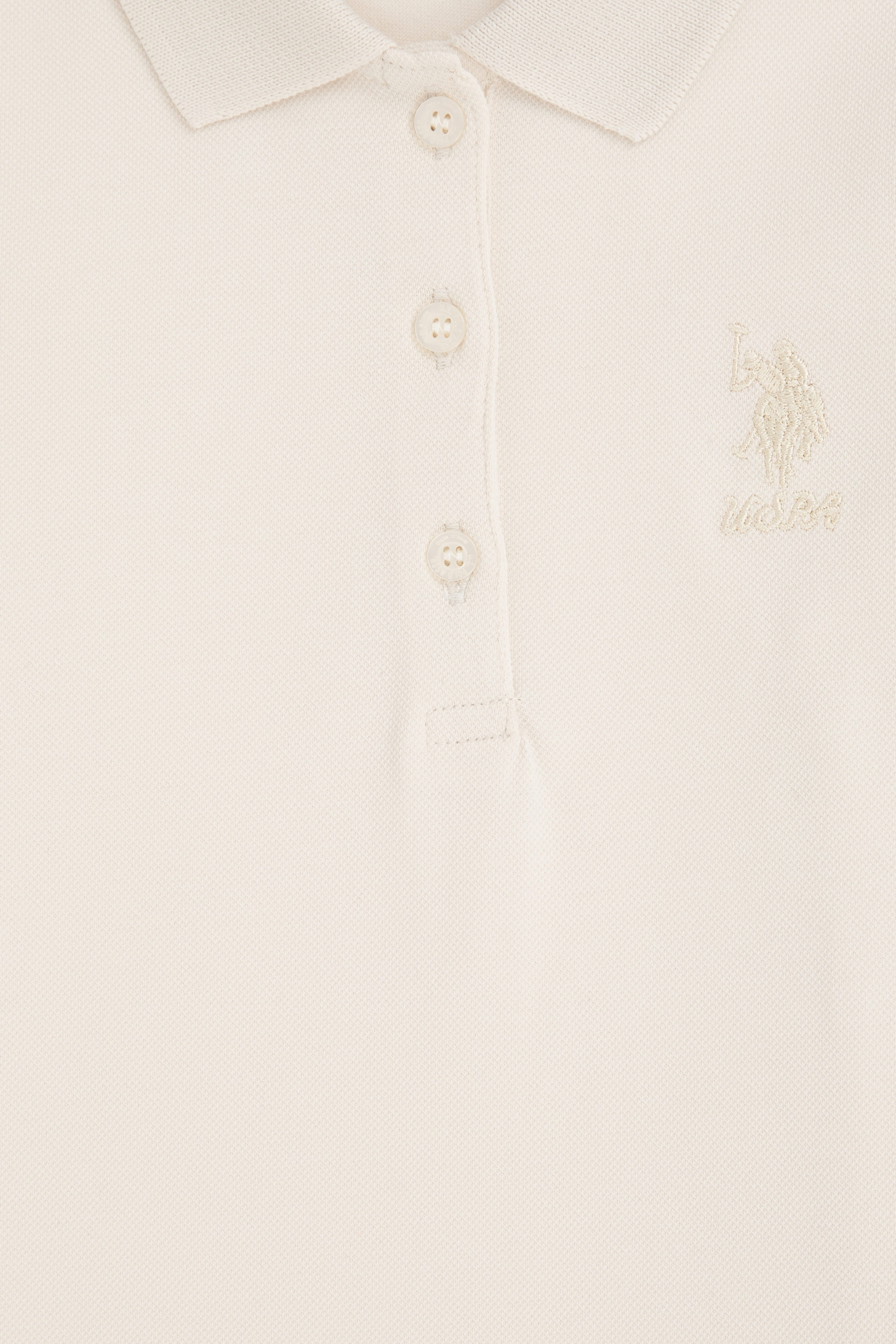 Kız Çocuk Krem Polo Yaka Basic Sweatshirt