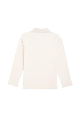 Kız Çocuk Krem Polo Yaka Basic Sweatshirt - 50296377014