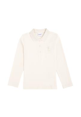 Kız Çocuk Krem Polo Yaka Basic Sweatshirt - 50296377014
