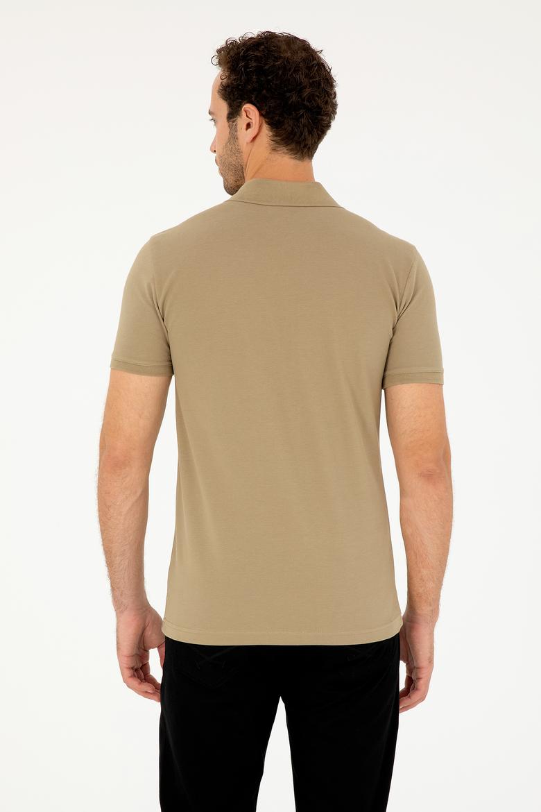Erkek Haki Basic Tişört - 50294223064