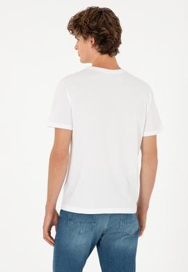 Erkek Beyaz Basic Tişört - 50284618017