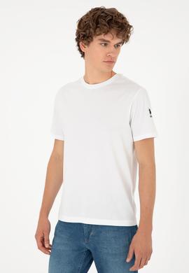 Erkek Beyaz Basic Tişört - 50284618017