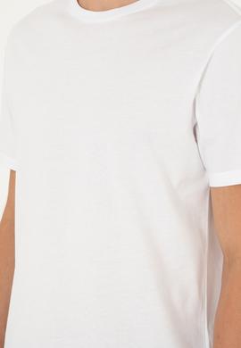 Erkek Beyaz Basic Tişört - 50284618017