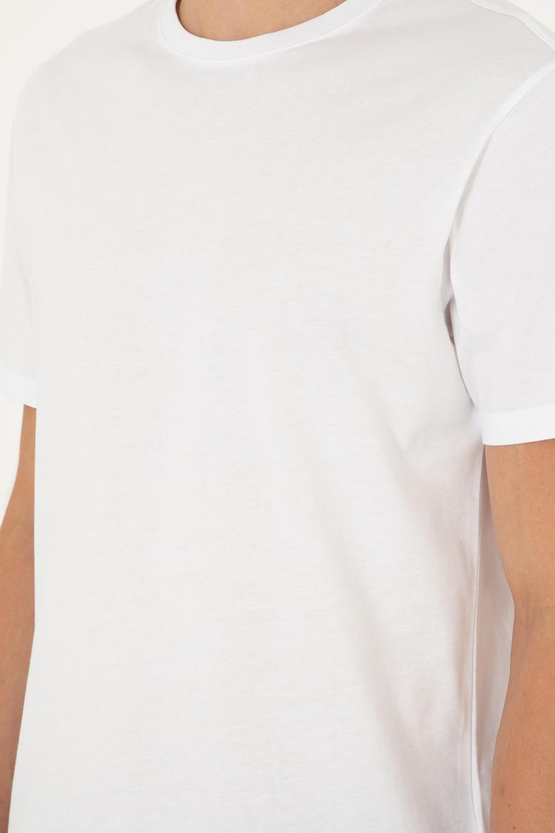 Erkek Beyaz Basic Tişört - 50284618017