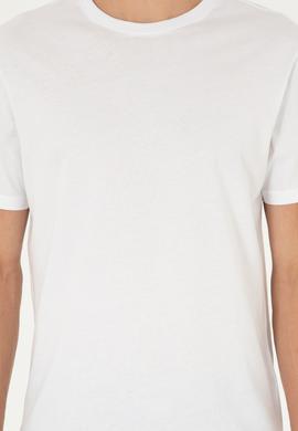 Erkek Beyaz Basic Tişört - 50284618017