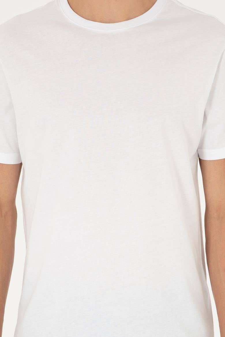 Erkek Beyaz Basic Tişört - 50284618017