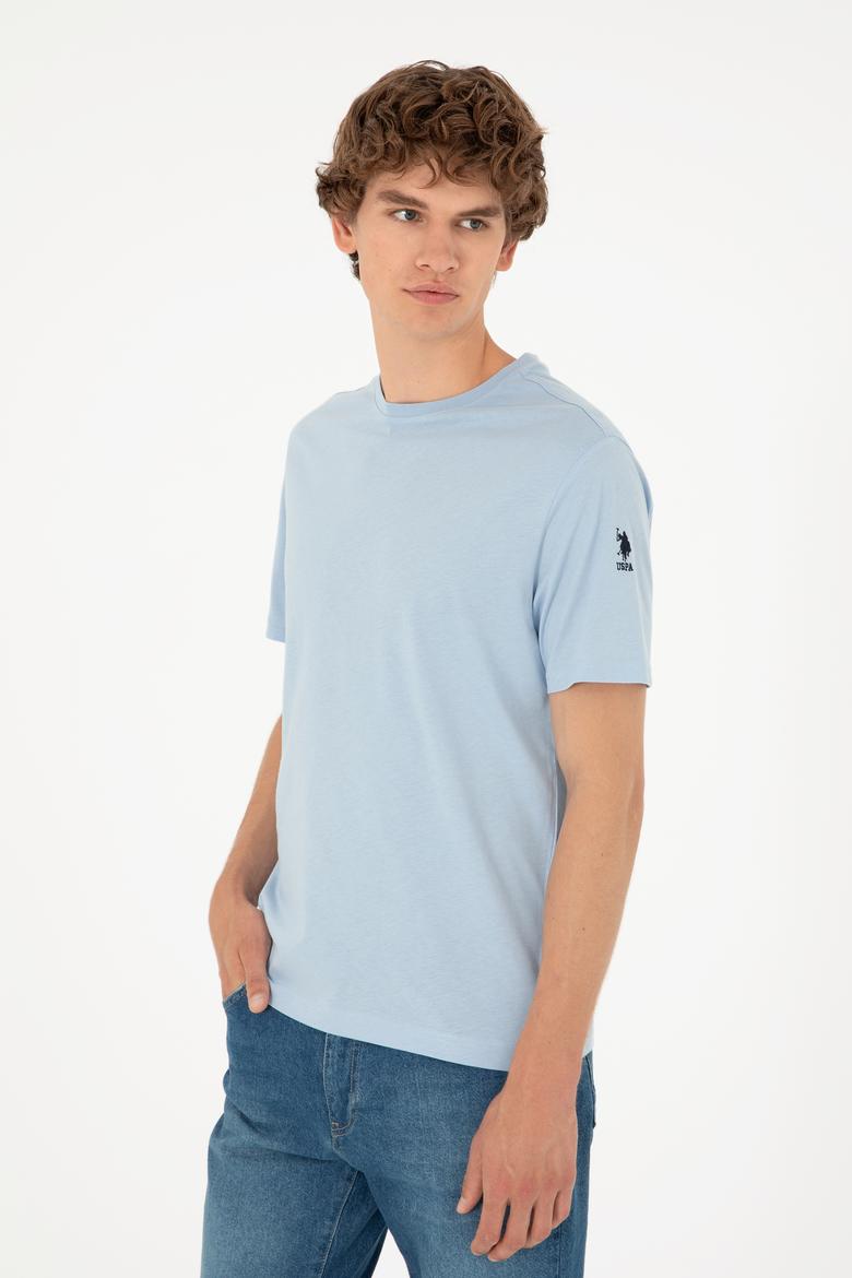 Erkek Açık Mavi Basic Tişört - 50284618149
