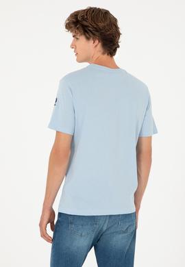 Erkek Açık Mavi Basic Tişört - 50284618149