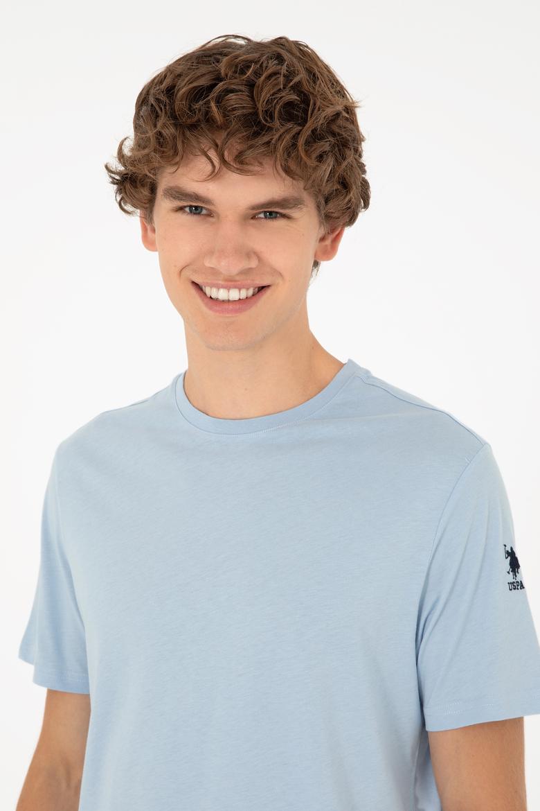 Erkek Açık Mavi Basic Tişört - 50284618149