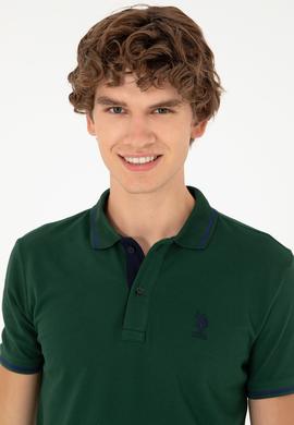 Erkek Koyu Yeşil Basic Tişört - 50284631131