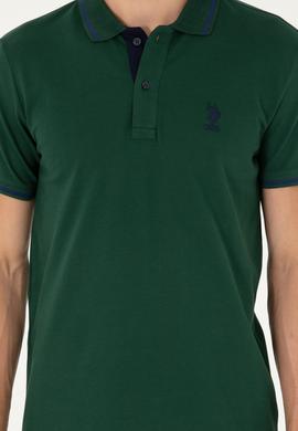 Erkek Koyu Yeşil Basic Tişört - 50284631131