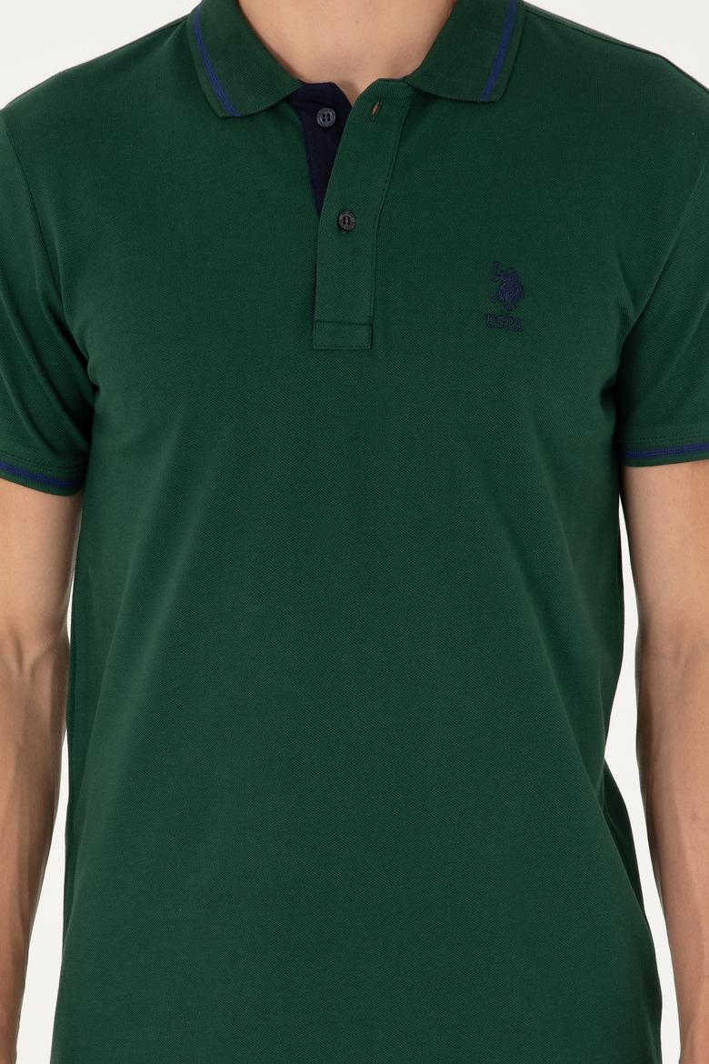 Erkek Koyu Yeşil Basic Tişört - 50284631131