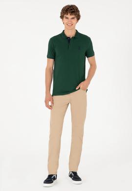 Erkek Koyu Yeşil Basic Tişört - 50284631131