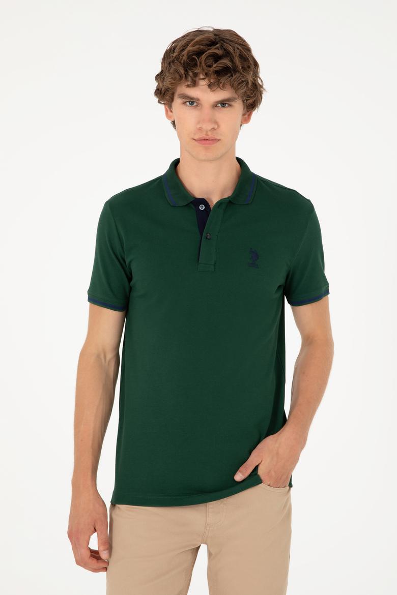 Erkek Koyu Yeşil Basic Tişört - 50284631131